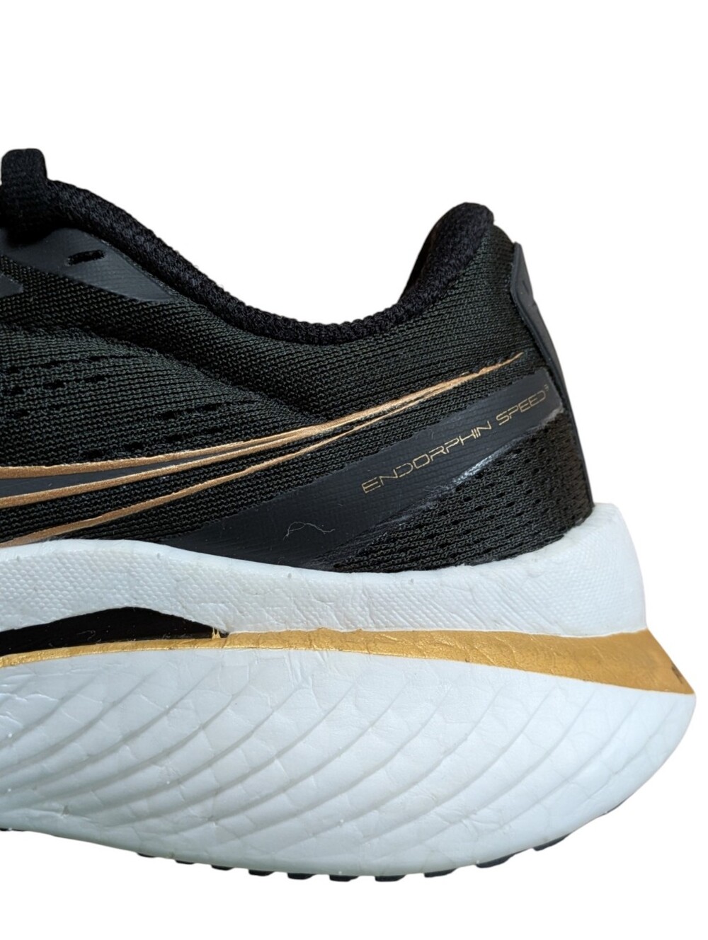 Saucony Endorphin Speed 3 Black Gold Running Shoes Size 7 - Picture 6 of 11